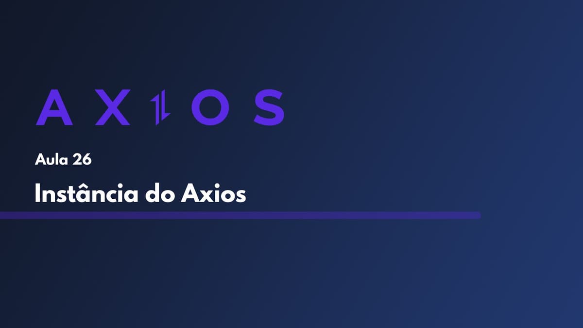 Instância do Axios