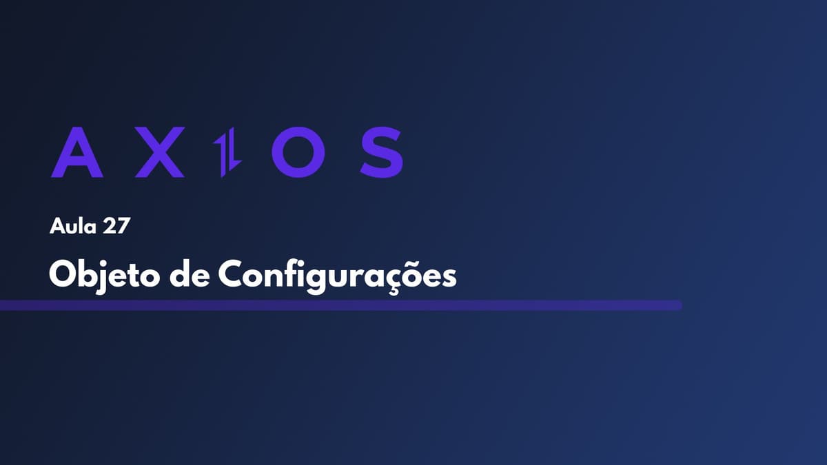 Objeto de Configurações