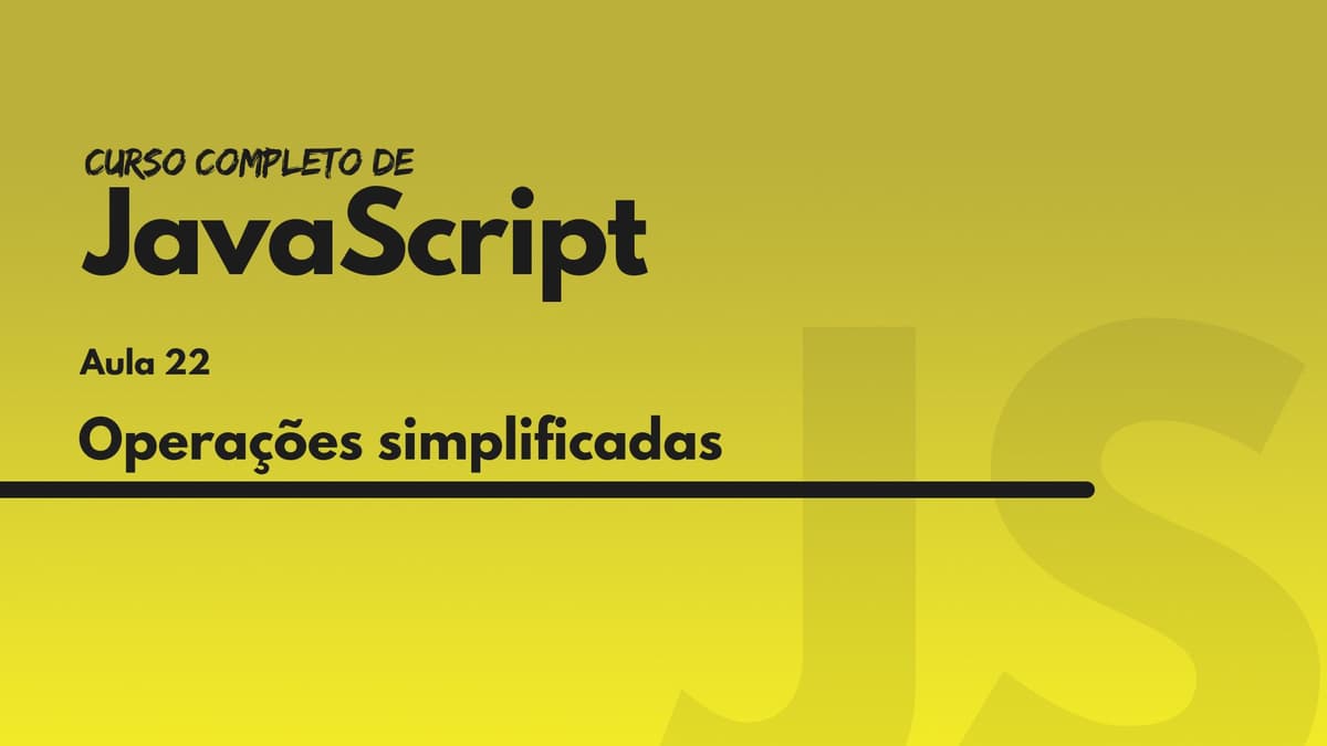 Operações simplificadas