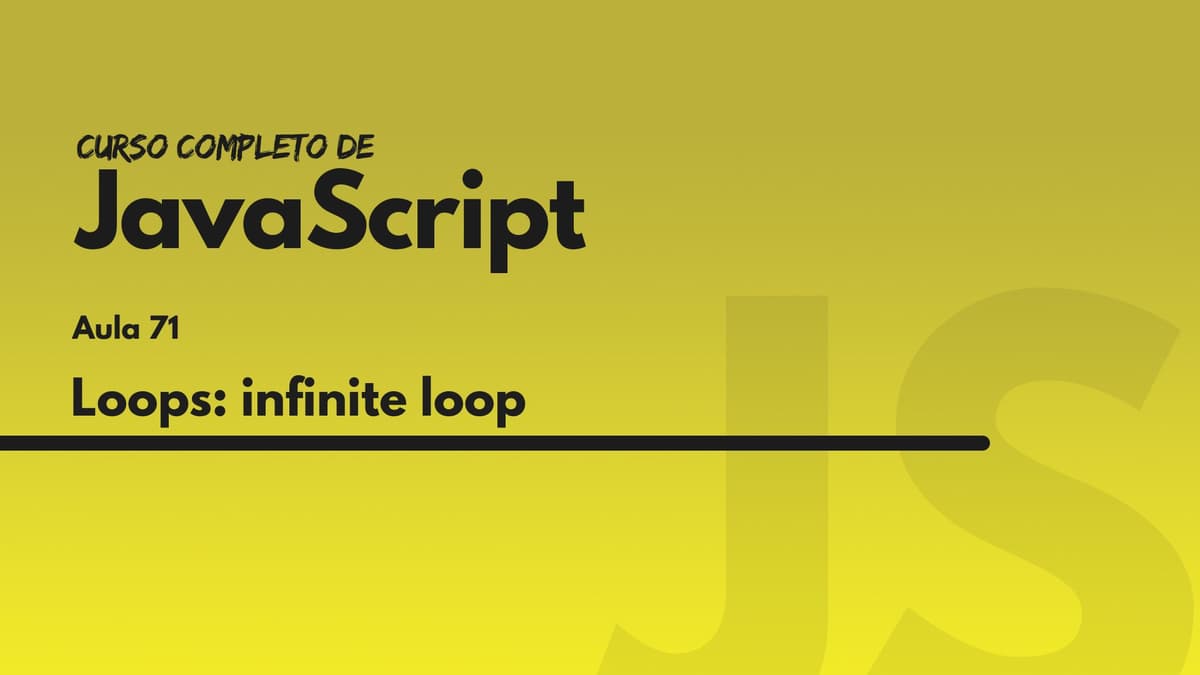 Loops: infinite loop